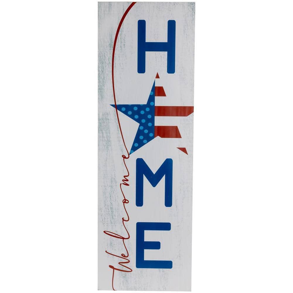 Northlight Americana "Welcome Home" Wooden Porch Board Sign Decoration - 35.75"