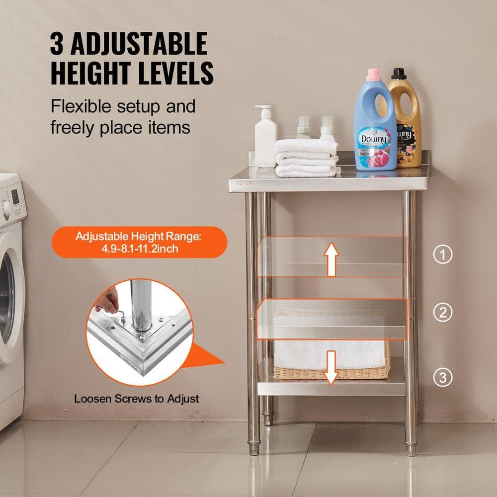 Wrought Studio™ Wrought Studio™ Stainless Steel 24'' L x 24'' W x 36'' H Work Table