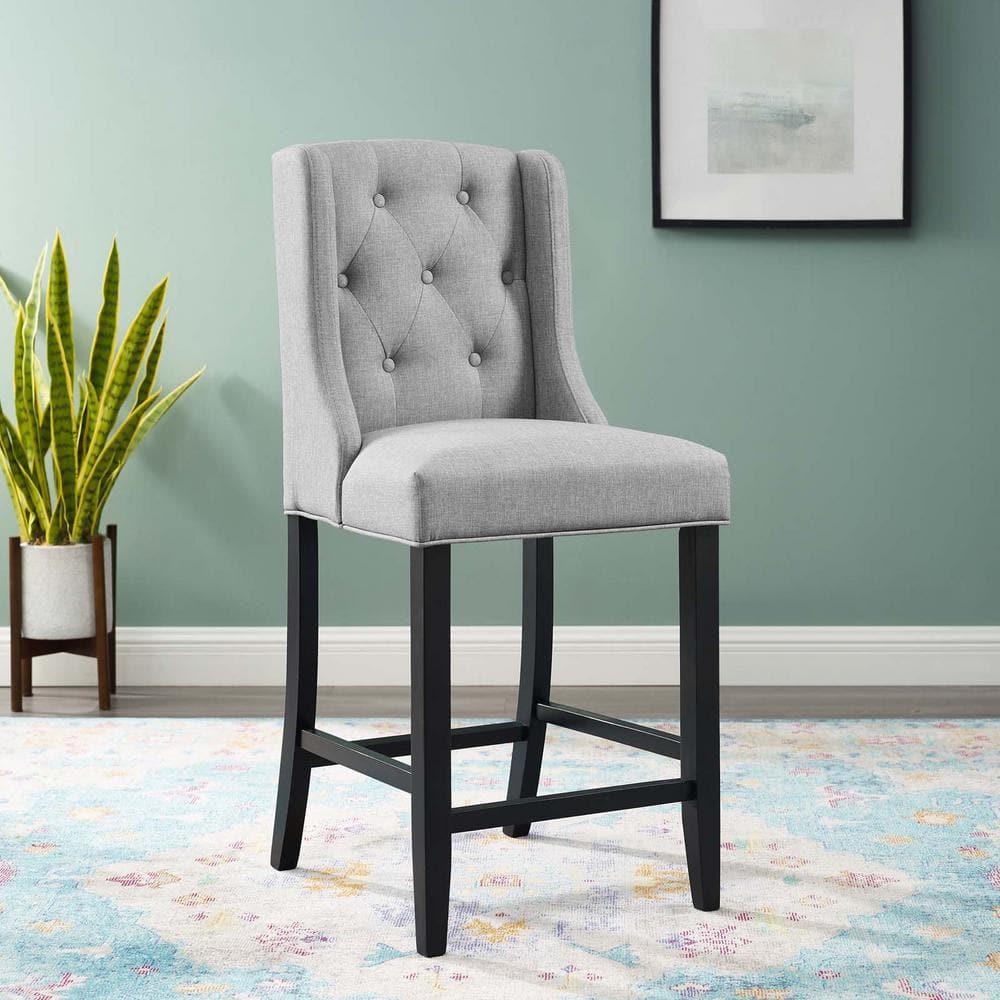 Modway Baronet Tufted Button Upholstered Fabric/Faux Leather Stool
