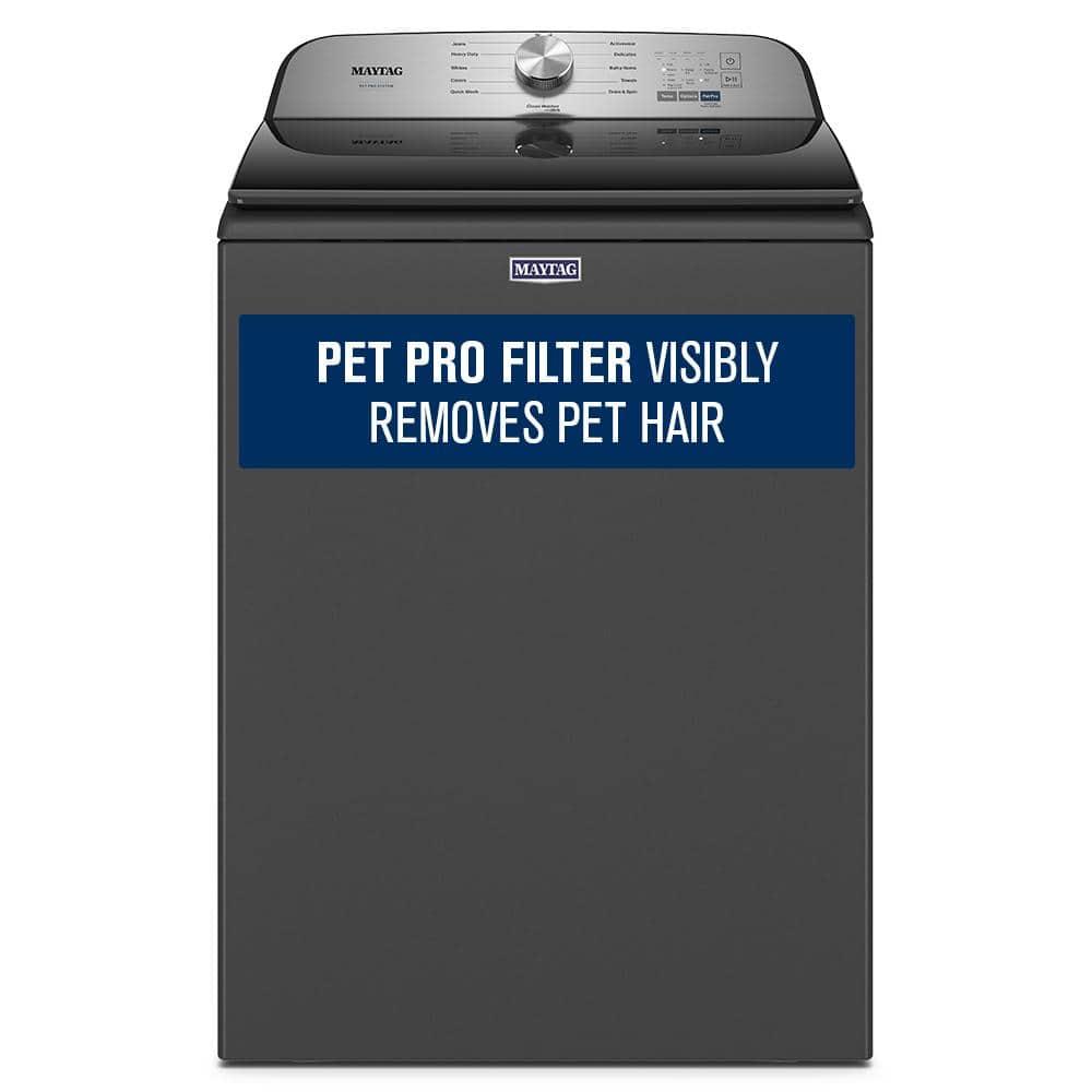 Maytag MVW6500MBK 4.7 Cu. Ft. Volcano Black Pet-Pro Top-Load HE Electric Washer