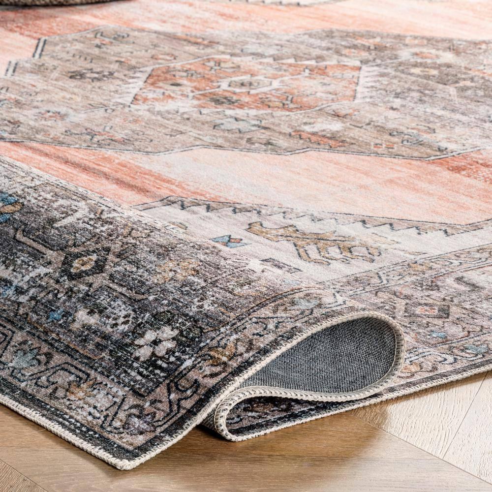Nuloom Gracie Medallion 3x5 Machine Washable Accent Indoor Area Rug for Living Room Bedroom Dining Room Entryway Kitchen, Peach/Ivory