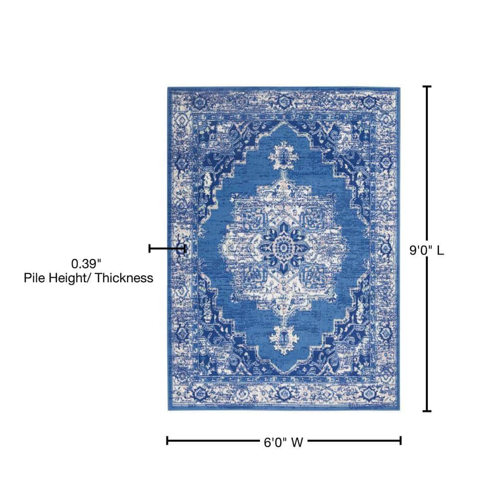 Nourison Whimsicle WHS03 Indoor only Area Rug - Navy 6' x 9'