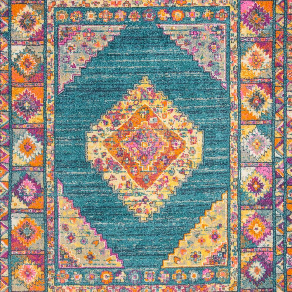 Madison MAD133 Power Loomed Indoor Area Rug - Light Blue/Orange - 8'x10' - Safavieh