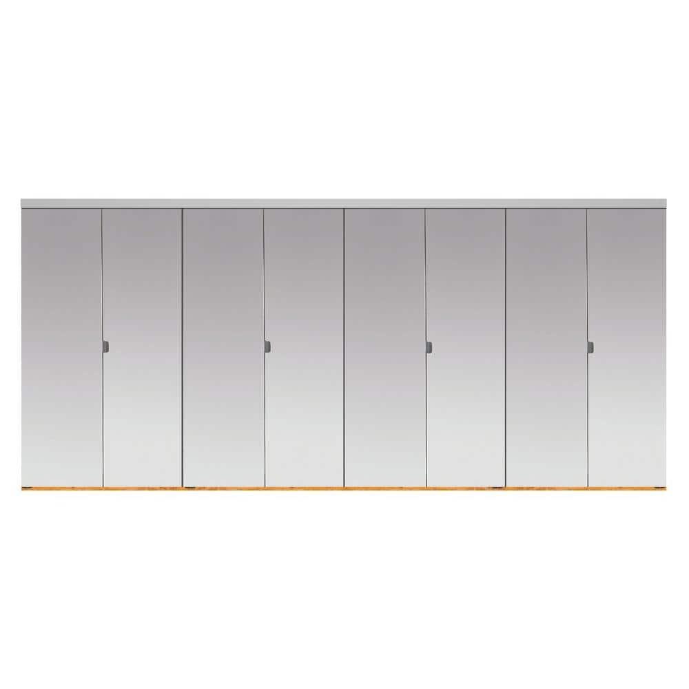 Custom Door and Mirror Solid + Manufactured Wood Mirrored Bi-Fold Door