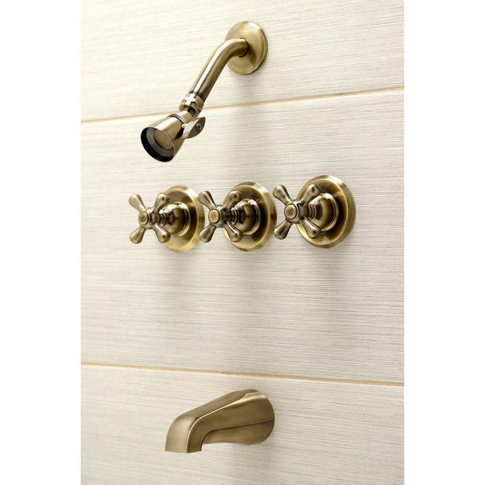 Kingston Brass Kingston Brass Victorian Triple-Handle Tub and Shower Faucet KB235AX