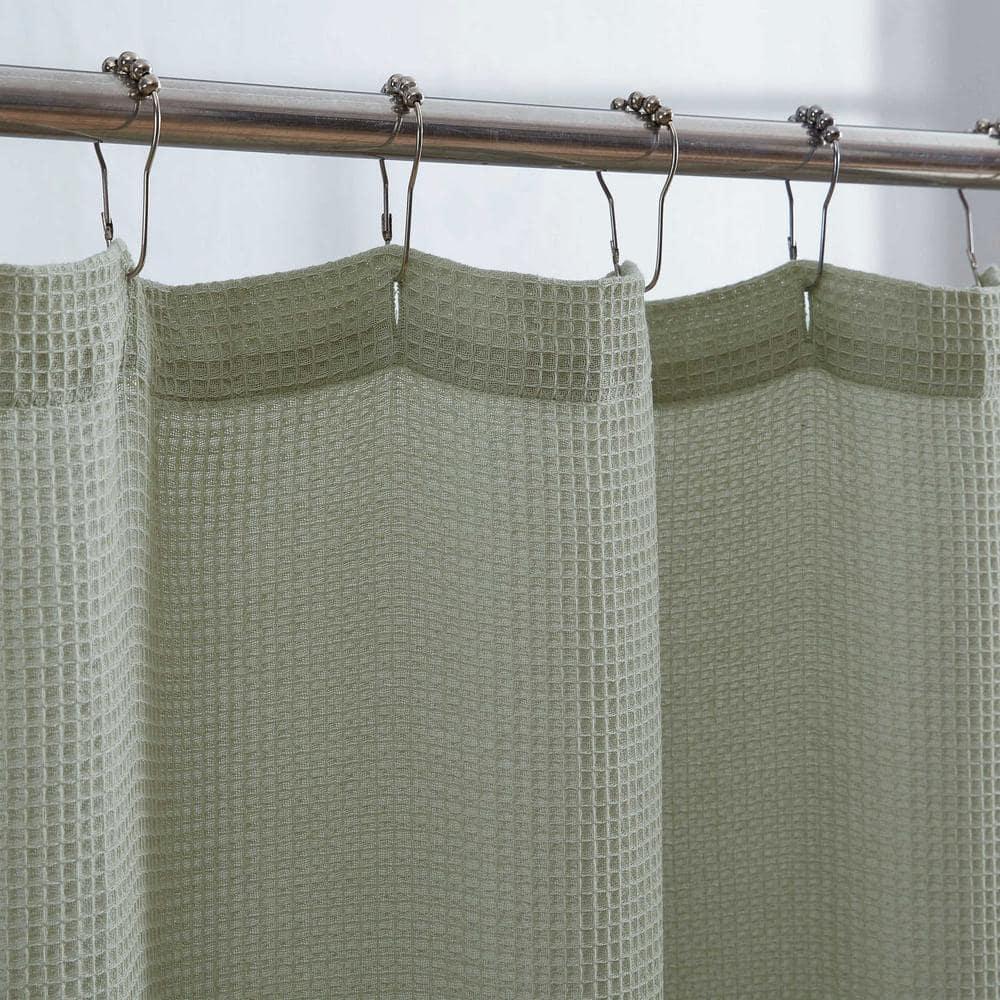 Kenneth Cole Kenneth Cole Solid Waffle Cotton Blend Shower Curtain