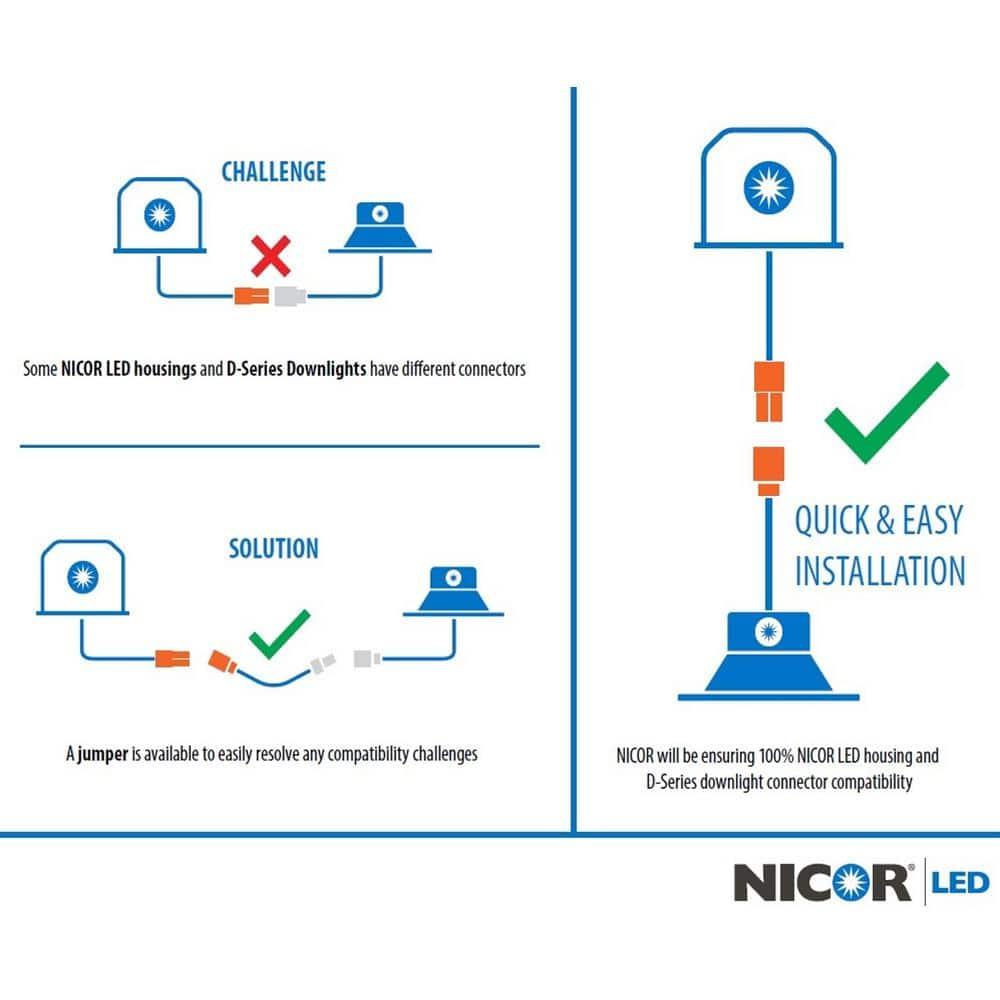 NICOR Lighting 19001AR-LED-ID 4 in. LED Remodel Housing with IDEAL Connection & IC-Rated - Natural