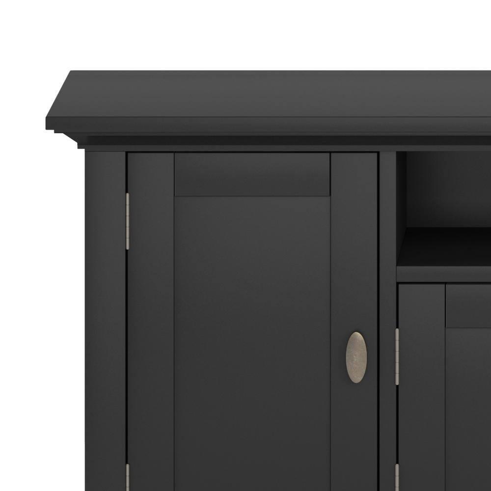 Simpli Home Redmond 72"W Solid Wood TV Stand for TVs up to 80" with Storage Cabinets