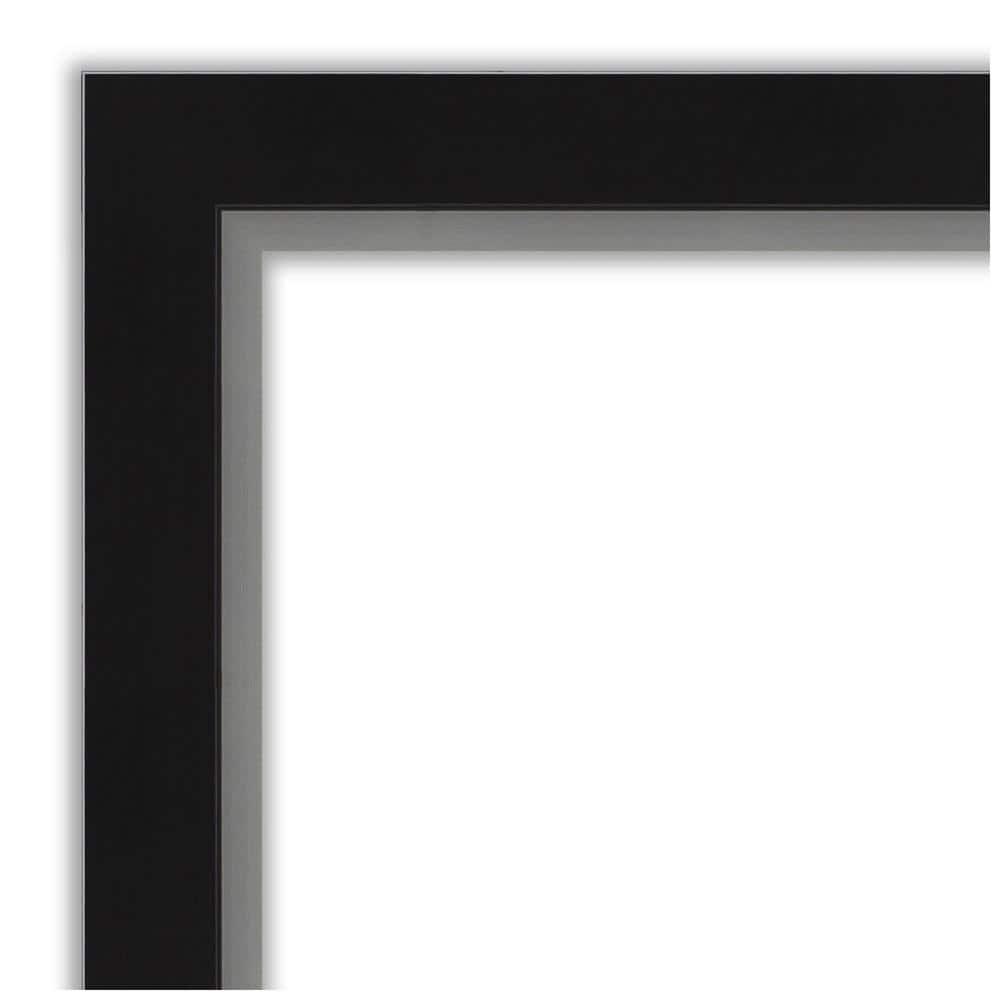Amanti Art Eva Black Silver Narrow Framed Wall Mirror - 19.12 x 23.12 in