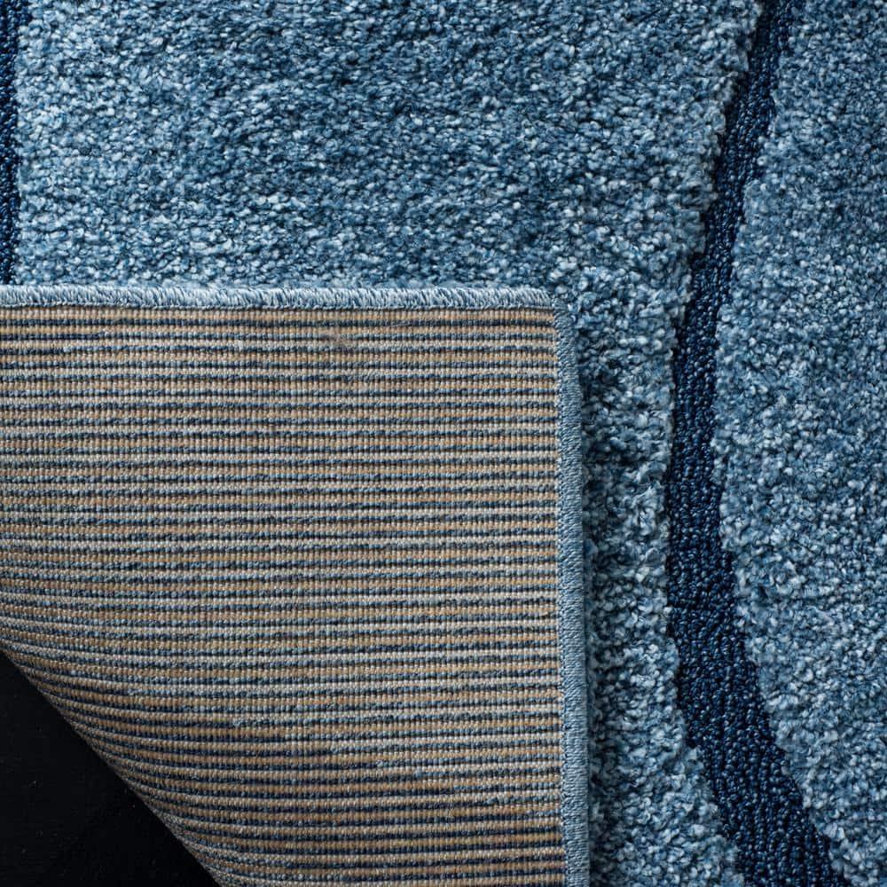 Florida Shag SG471 Power Loomed Indoor Area Rug - Light Blue/Blue - 5'3"x7'6" - Safavieh