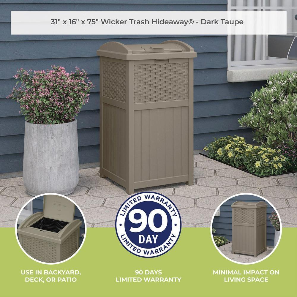 Suncast Suncast 33 Gallon Manual Lift Trash Hideaway Container
