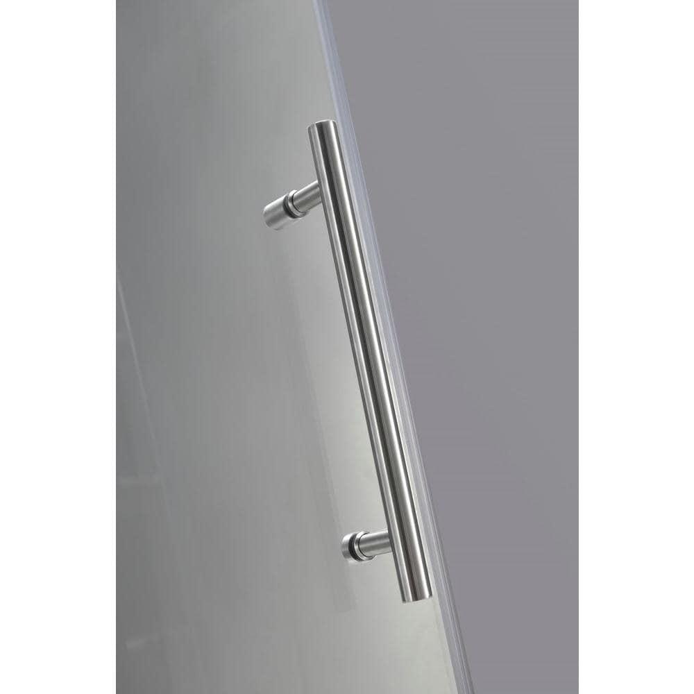 Nautis 72" H Hinged Frameless Shower Door