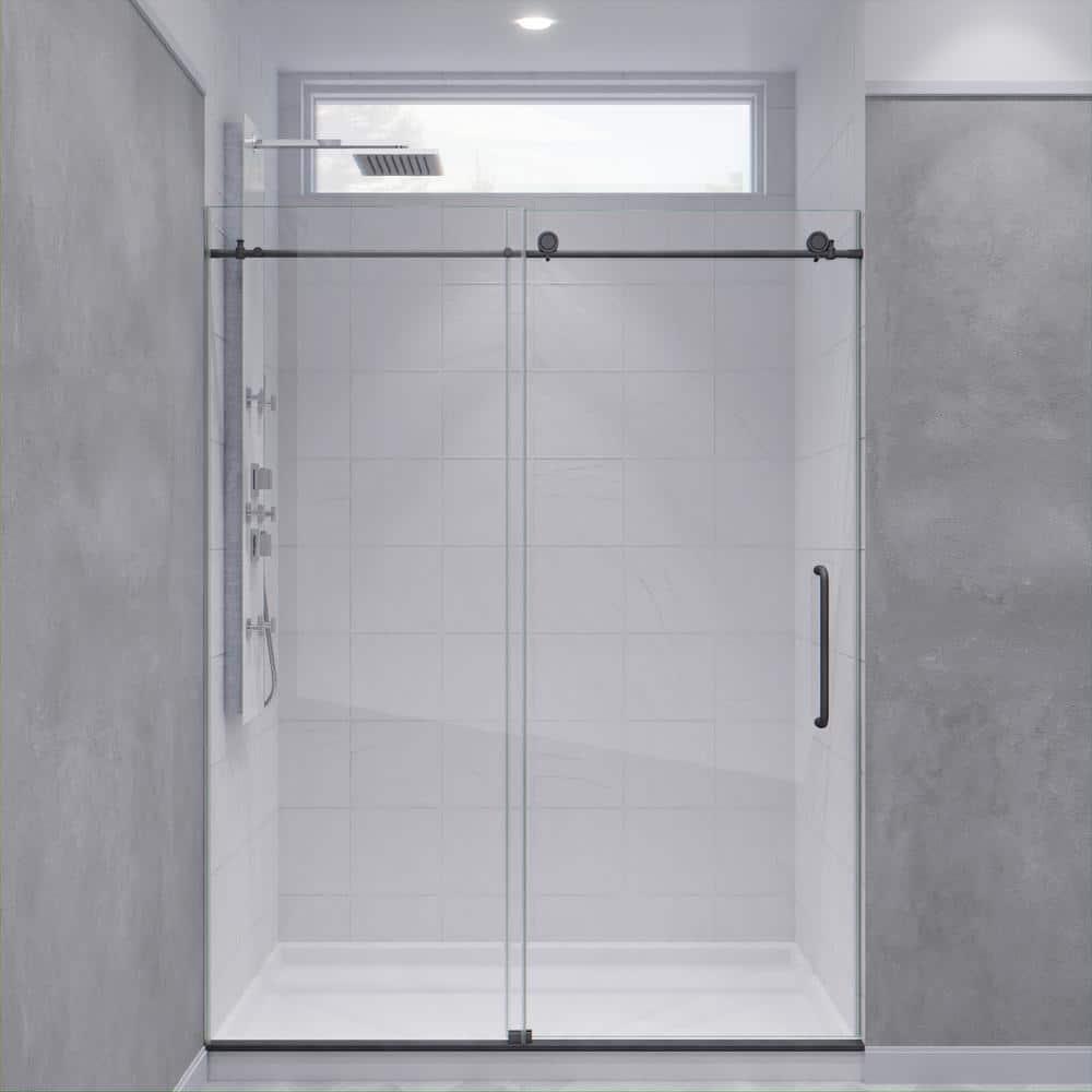 60” W x 76” H Sliding Frameless Shower Door