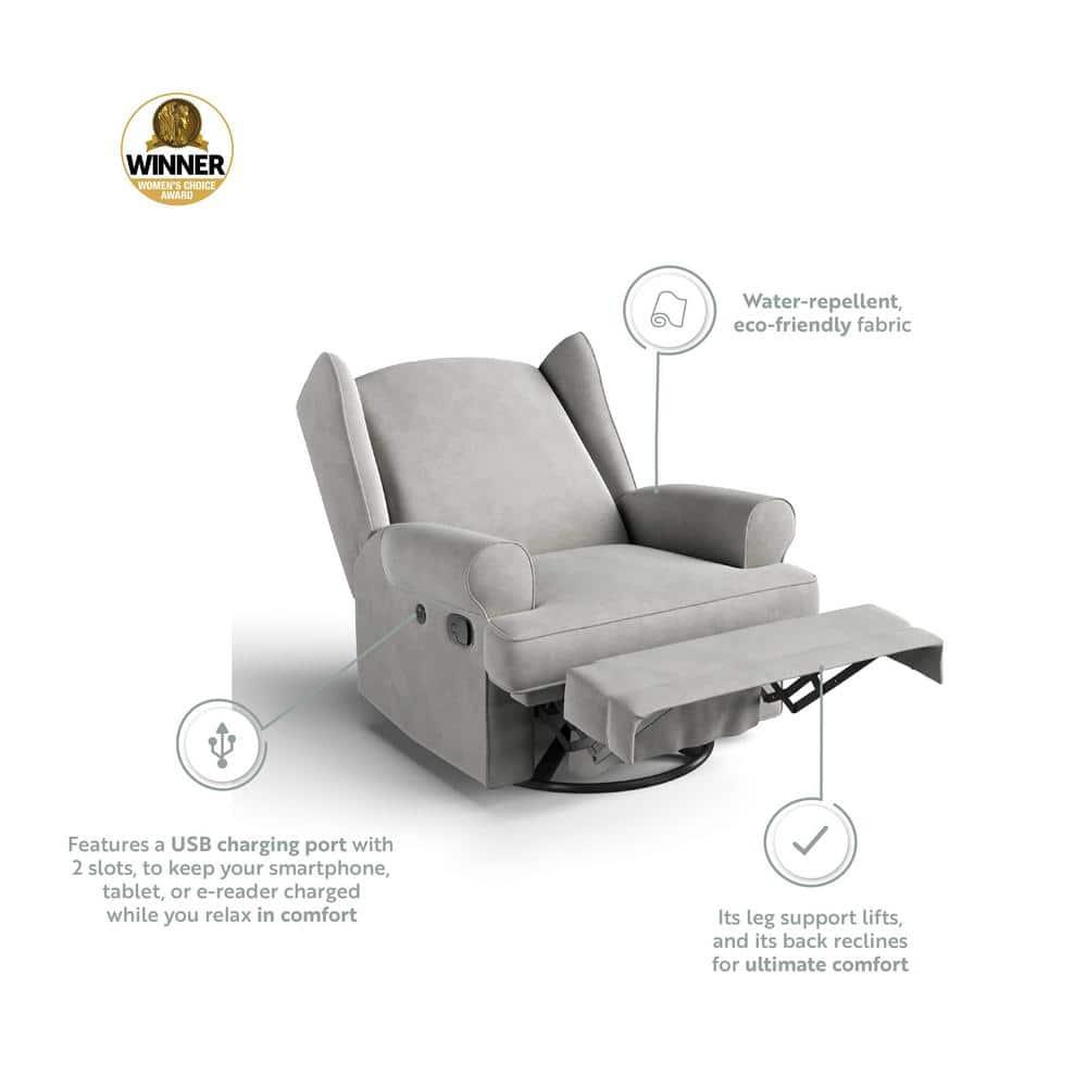 Serenity Swivel Reclining Glider with USB