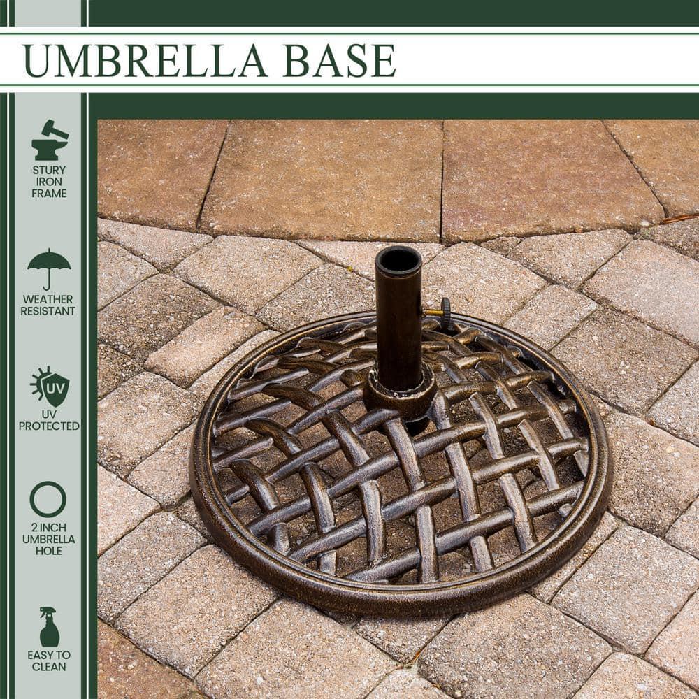 Cambridge Outdoor Iron Umbrella Base, Bronze