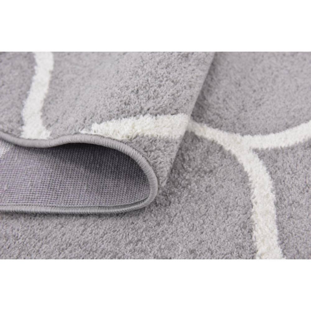 Unique Loom 9' 0 x 12' 0 Trellis Frieze Rounded Light Gray Area Rug