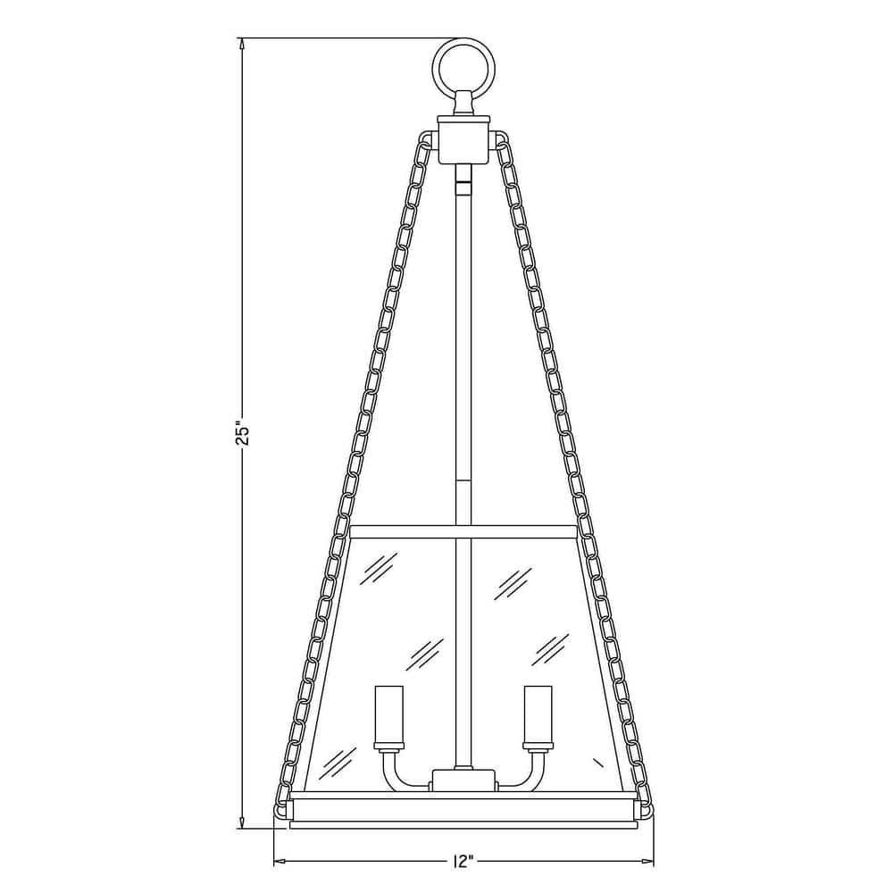 Z-Lite Prescott 3 - Light Pendant in  Rubbed Brass