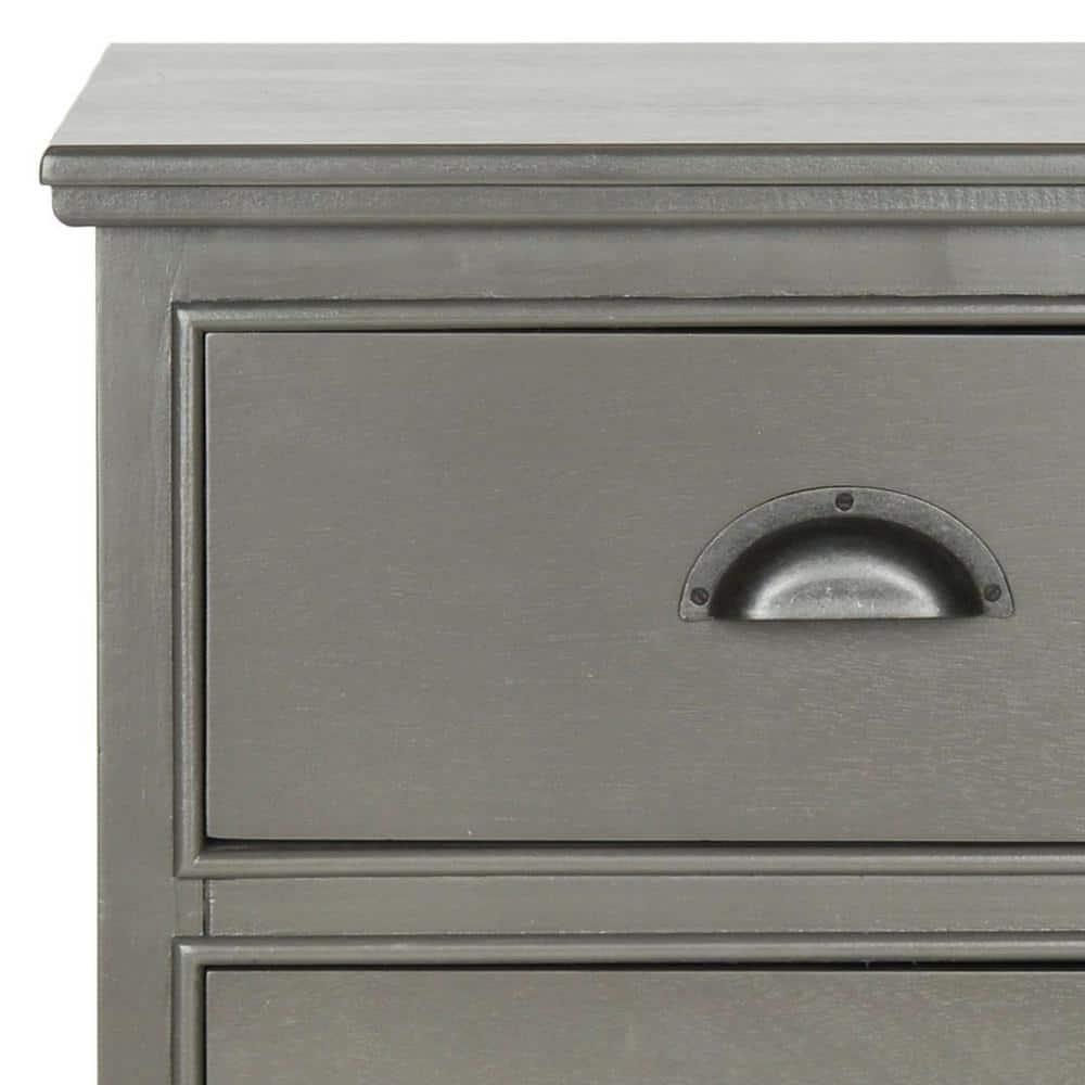 Griffin 3 Drawer Side Table - Grey - Safavieh.