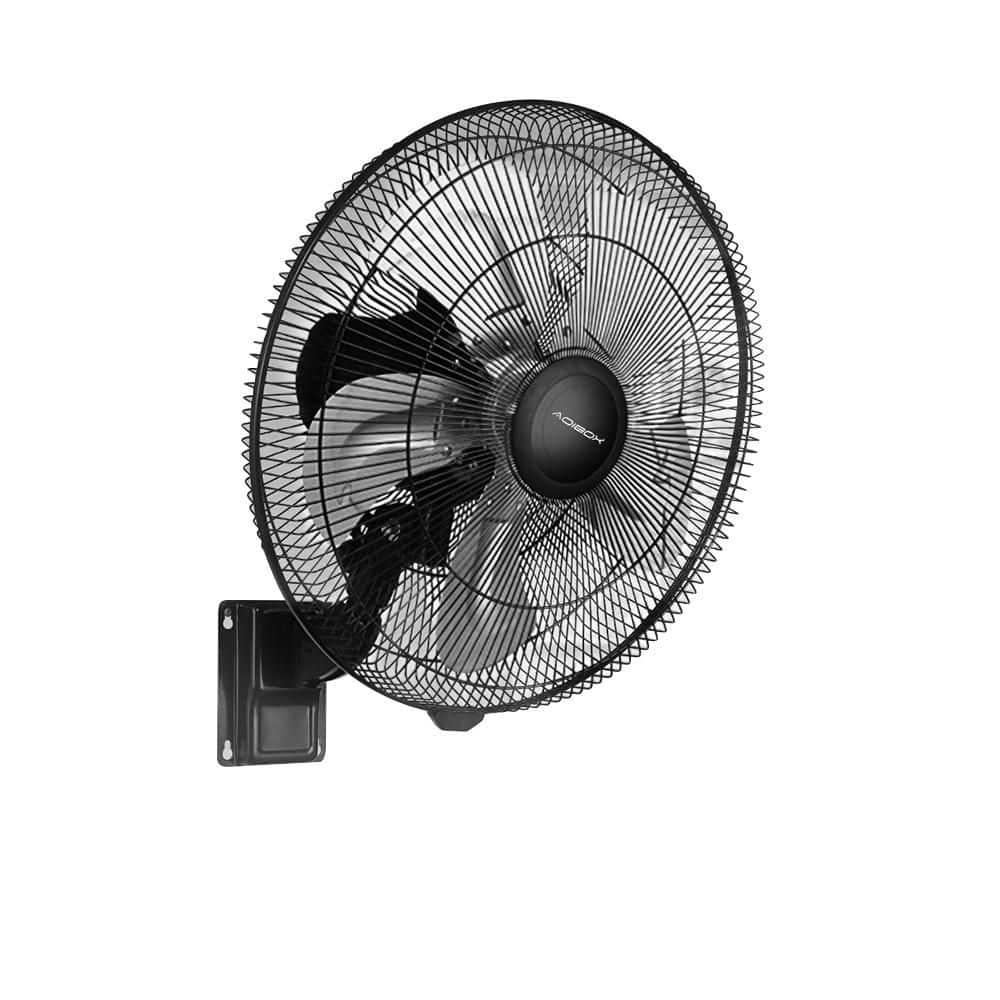 18-inch Black Metal Wall Mounted Fan with 5-Speed Settings
