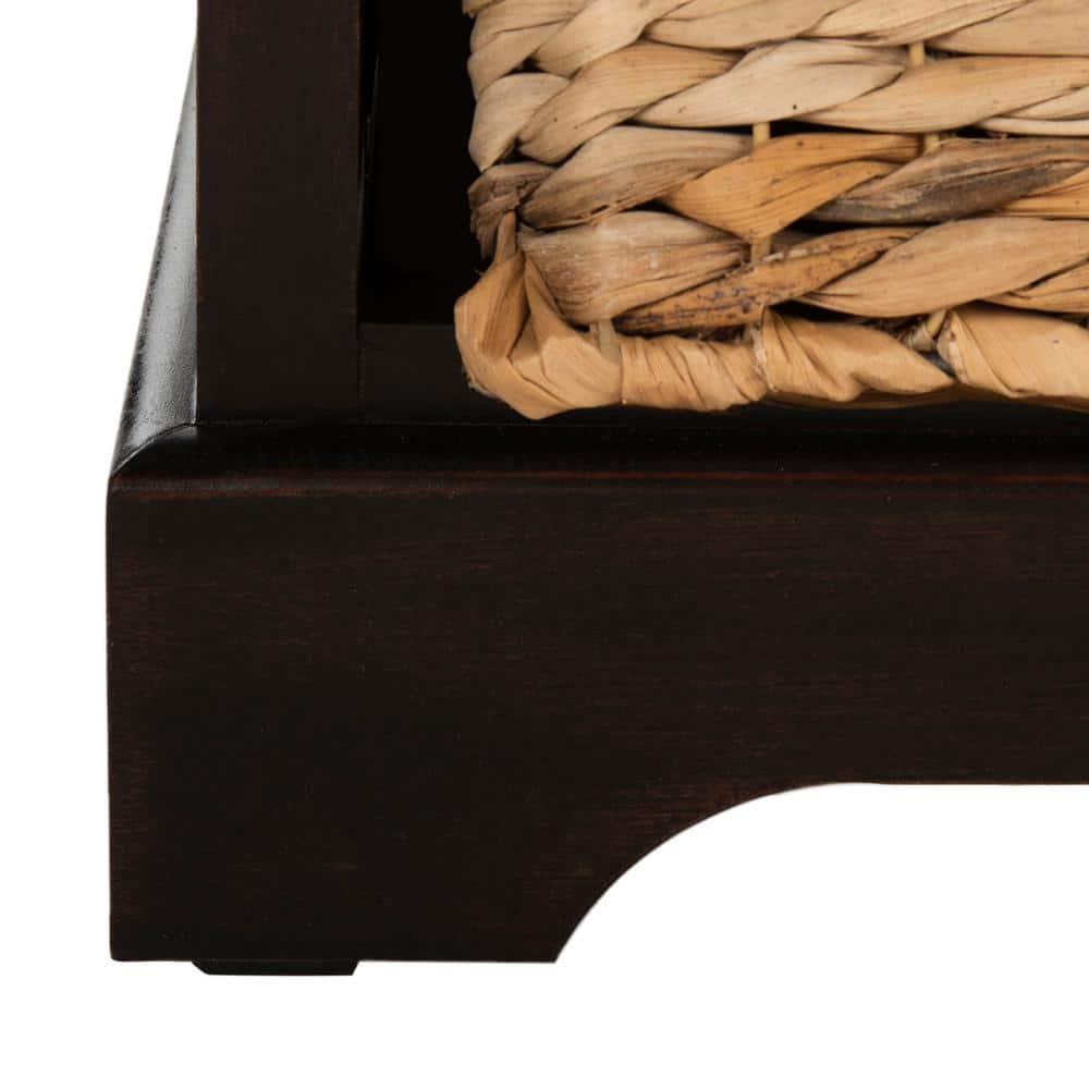 Herman Storage Unit with Wicker Baskets - Brown - Safavieh.