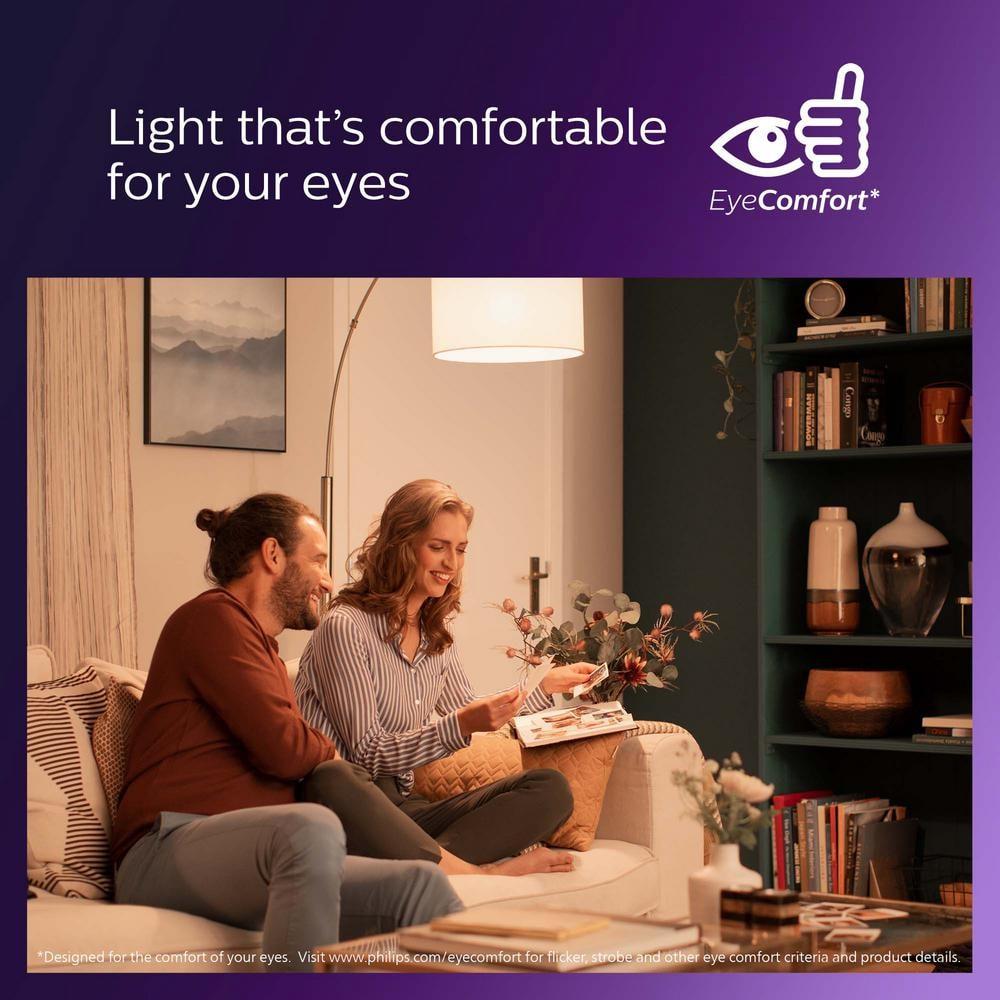 Philips UltraDef LED 60W Frosted Soft White A19 4P: Dimmable, Energy Star Certified, 800 Lumens, 13.7-Year Life