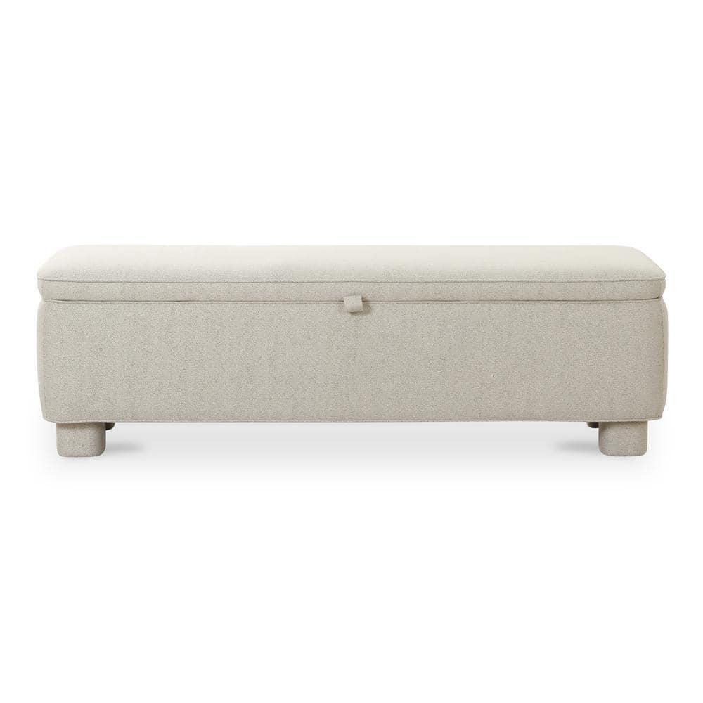 Asner Storage Bench - Light Gray
