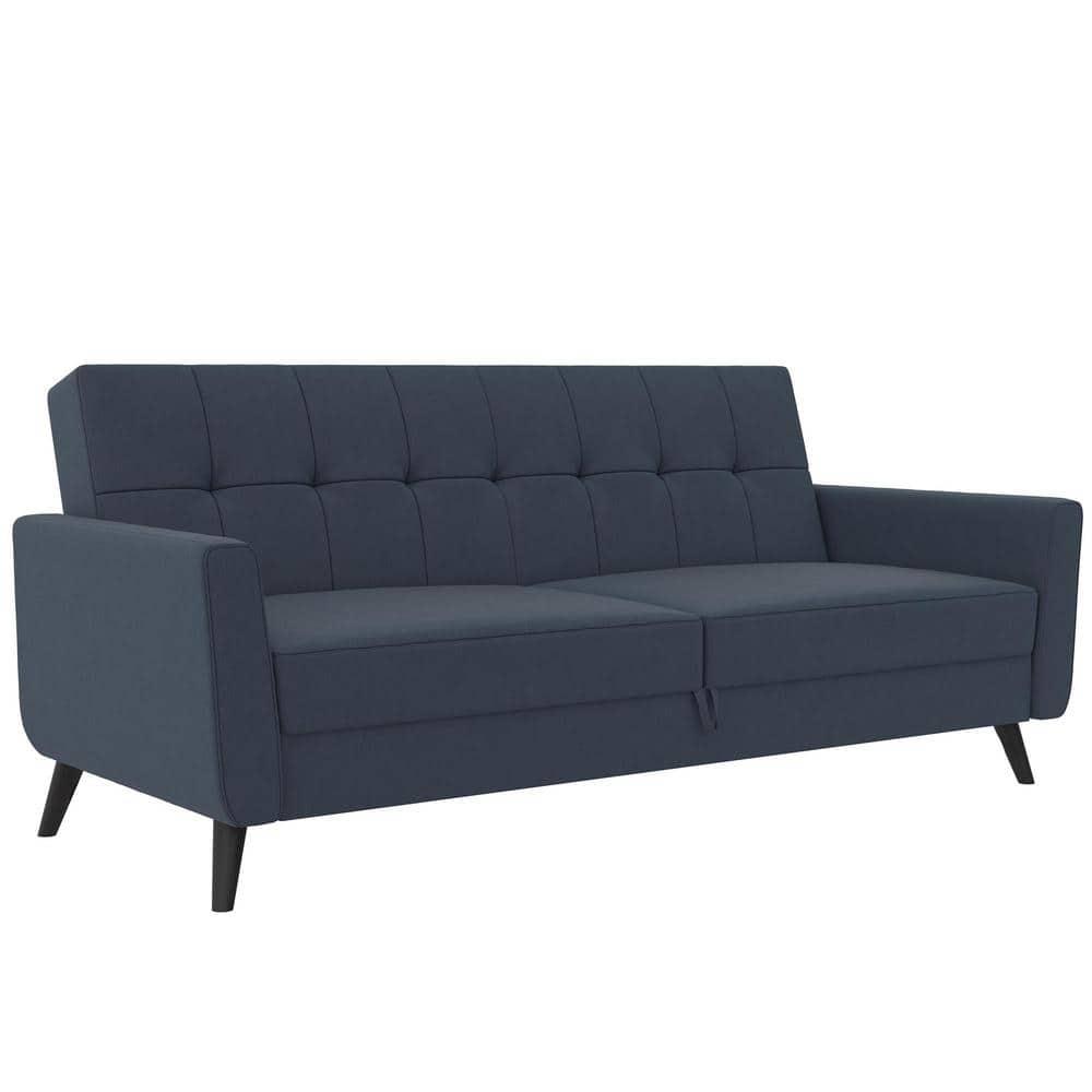 DHP Parker Futon with Storage, Blue Linen