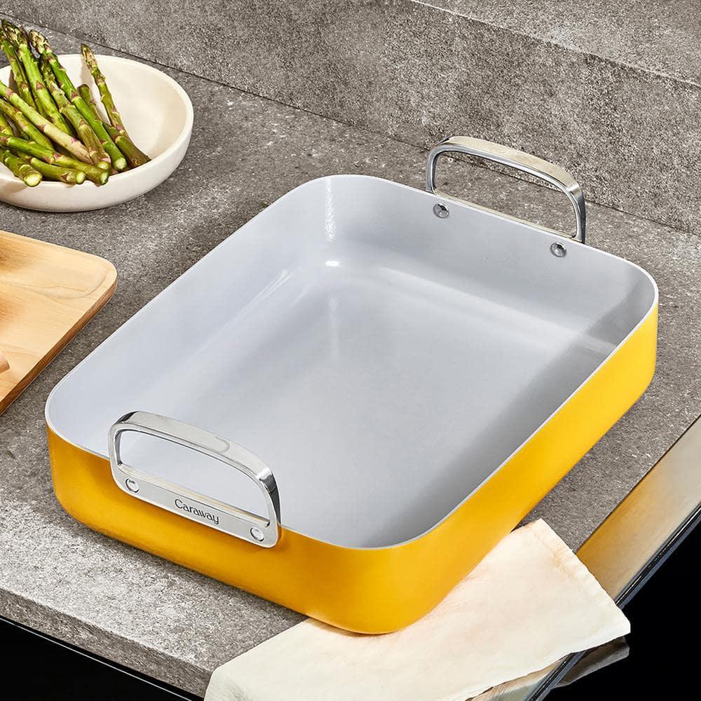 Caraway ® Perracotta Ceramic Non-Stick Roasting Pan with Rack