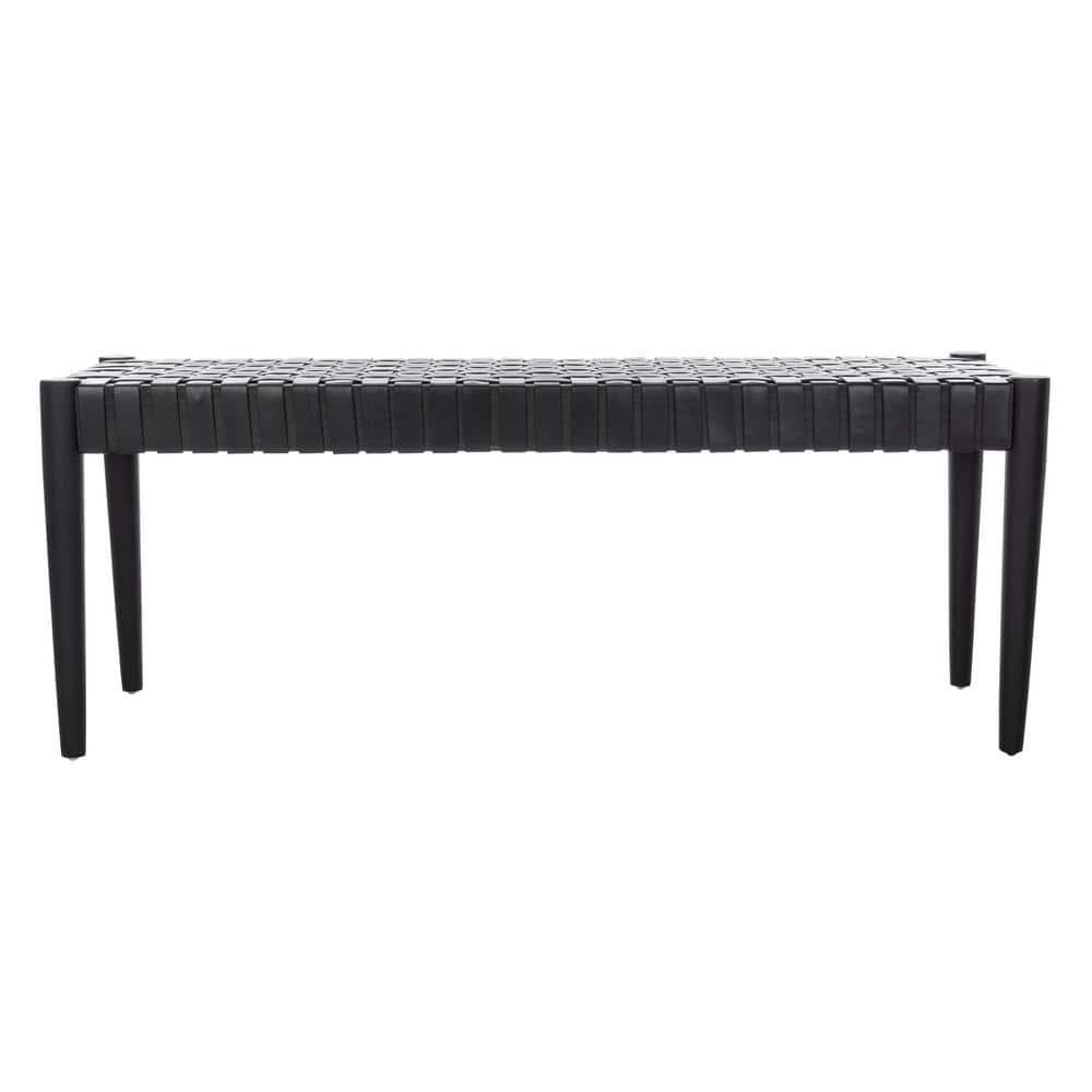 Orin 47" Woven Leather Bench
