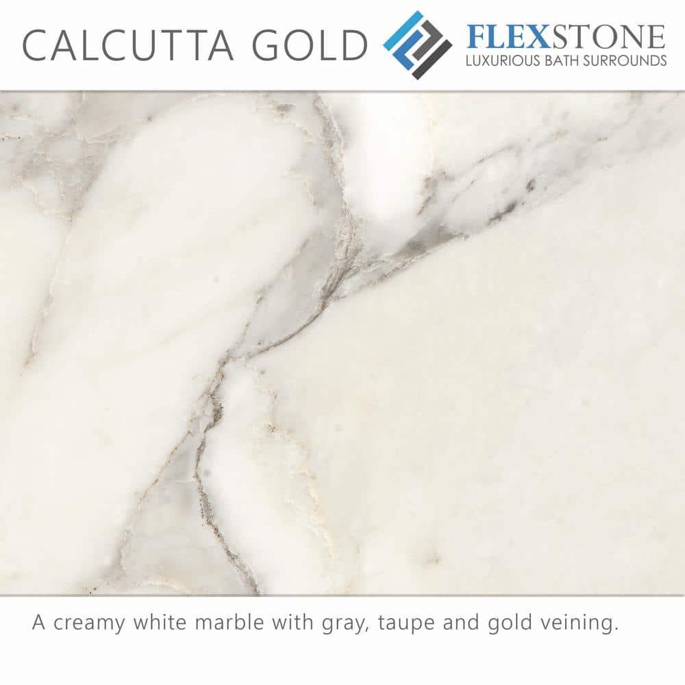 FlexStone Elite 60"W x 32"D x 60"H Alcove Bathtub Surround