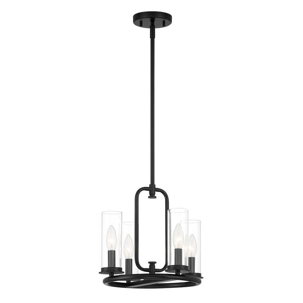 Designers Fountain Hudson Heights 4 Light Matte Black Pendant, D268C-14P-MB