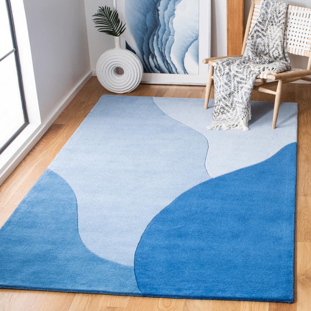 Fifth Avenue FTV117 Hand Tufted Indoor Area Rug - Blue - 6'x9' - Safavieh