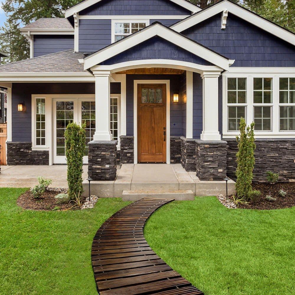 RELIANCER 6' Wooden Garden Pathway,Outdoor Roll Out Cedar Curved Walkway,Patio Path Decorative Garden Boardwalk Walkways,Weather-Resistant Roll Up Beach Wood Road Floor,Wedding Party Pathways