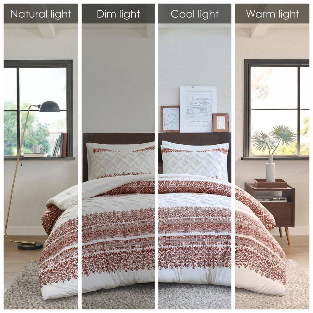 Mila 3 Piece Cotton Comforter Set with Chenille Tufting