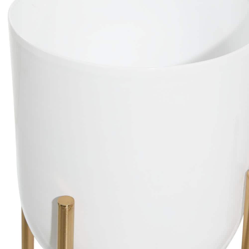 CosmoLiving by Cosmopolitan 2 - Piece Metal Dome Indoor Outdoor Planter with Removable Stand Set