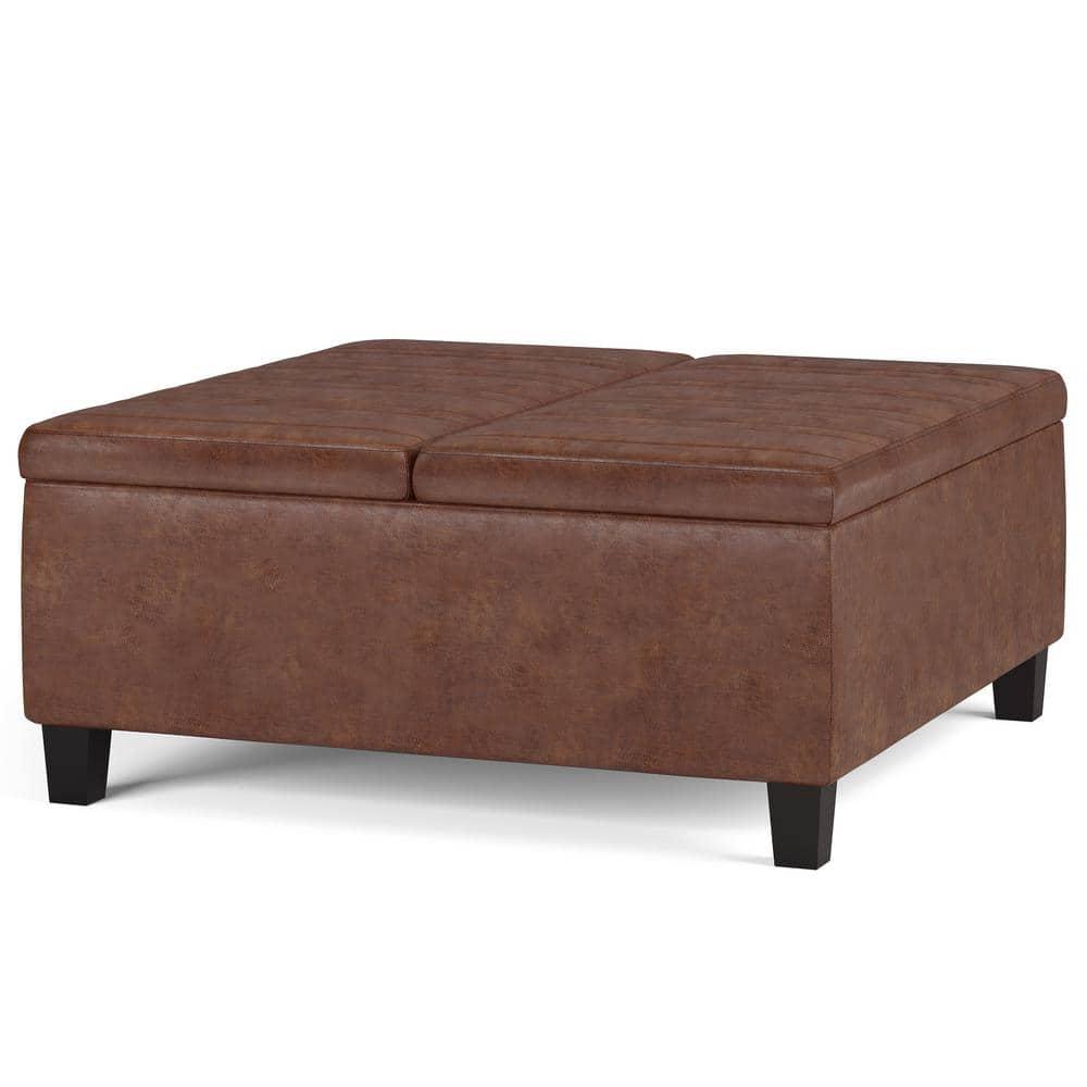 Simpli Home Ellis Coffee Table Storage Ottoman