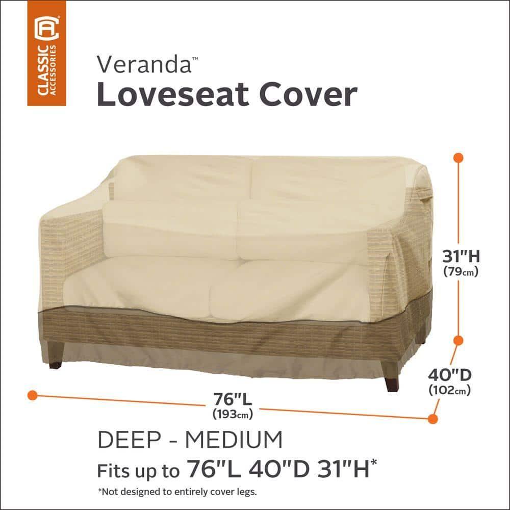 Classic Accessories Veranda™ Patio Deep Seated Sofa/Loveseat Cover, Medium