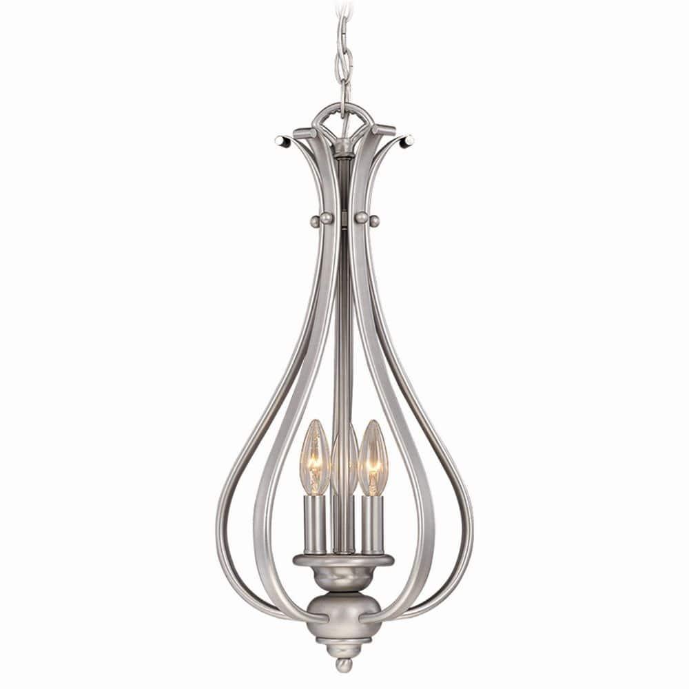 Vaxcel Monrovia 3 - Light Pendant in  Brushed Nickel