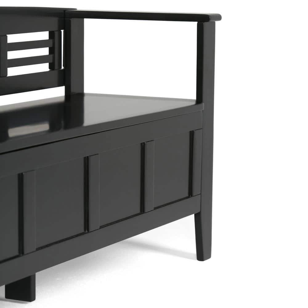 Simpli Home Adams Solid Wood Entryway Lift Top Storage Bench