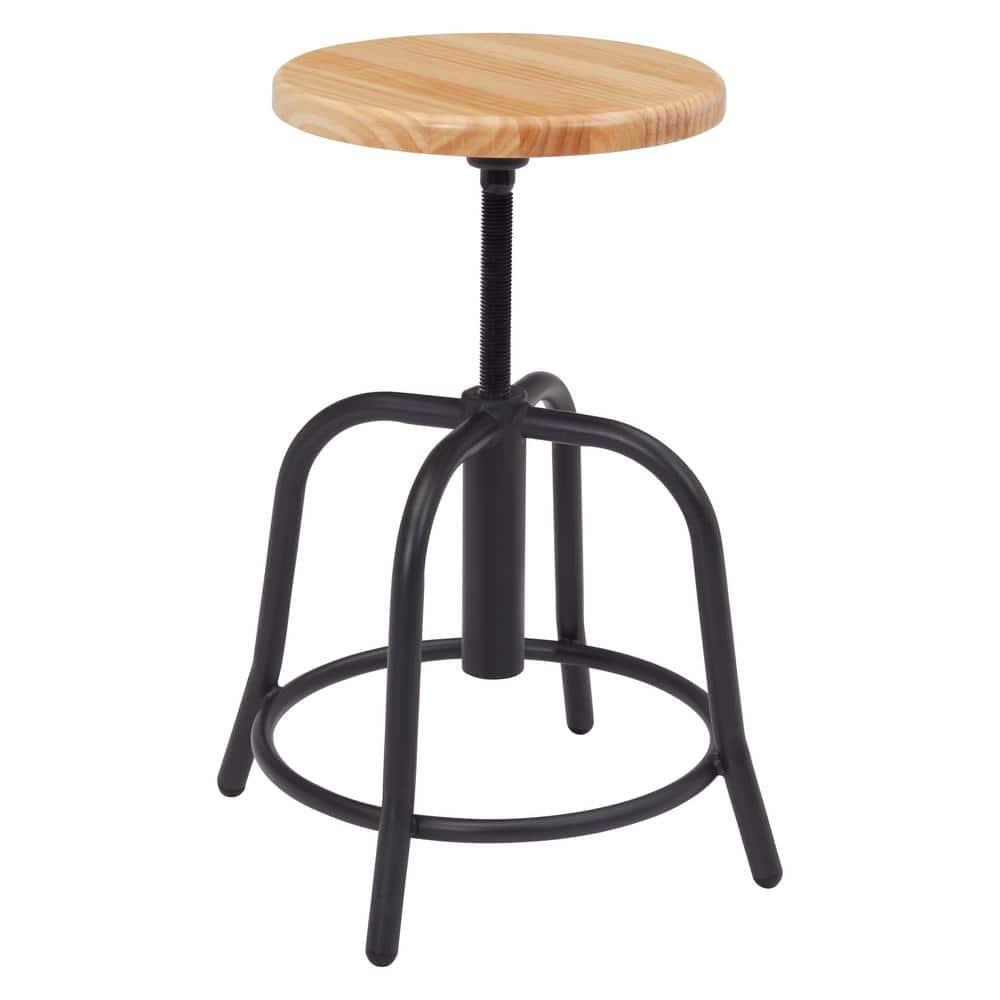 National Public Seating Adjustable Height Ergonomic Lab Stool with Footring