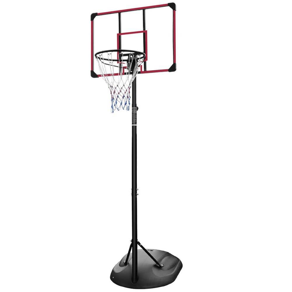 32'' Portable Basketball Hoop System, Upgraded SEGMART Indoor Outdoor Basketball Goal with 7.5ft-9.2ft Height Adjustable, Basketball Hoop Stand with 2 Wheels, Fillable Base for Youth Adults