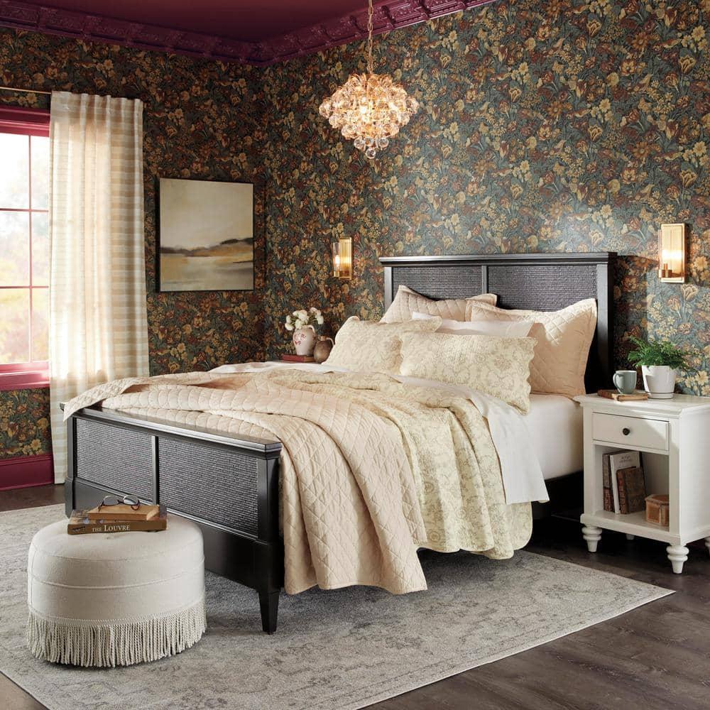 NextWall Bird Floral Peel and Stick Wallpaper: Vintage Botanical Design, Self-Adhesive Vinyl, Repositionable, Washable, 30.75 Sq Ft Coverage