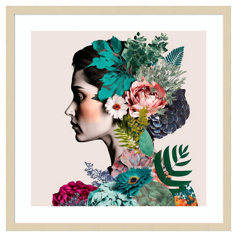 Amanti Art 25"x25" Floral Profile by Incado Wood Framed Wall Art Print