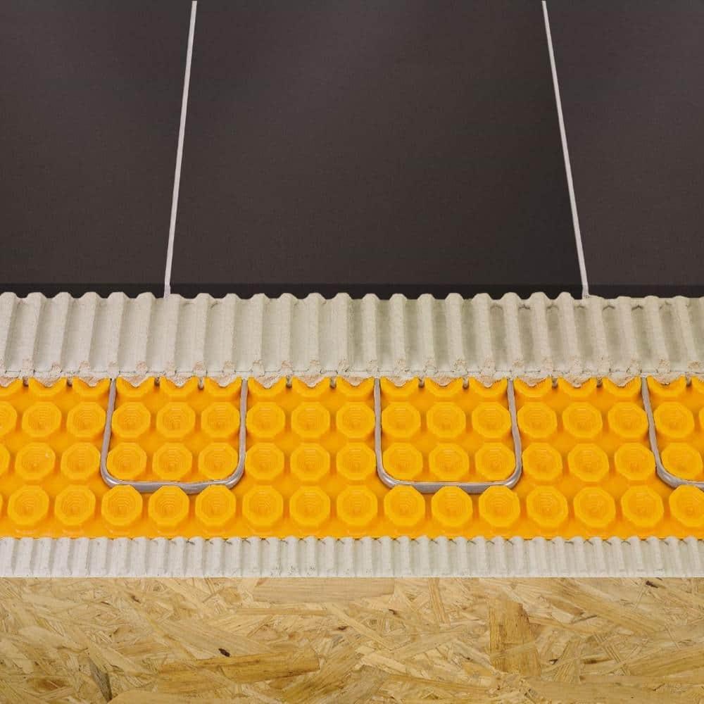 Schluter Ditra-Heat Electric Floor Heating Membrane with Uncoupling, Waterproofing, Vapor Management and Load Support - Ideal for Tiles and Stone - 1/4" Thickness, 8.4 Square Feet - DH5MA