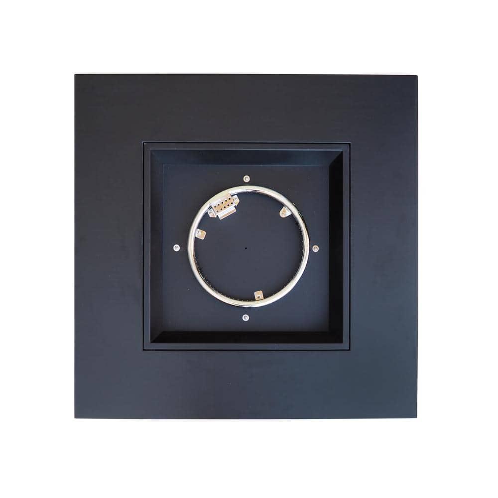 Outdoor Iron 33 Inch Square Fire Pit - 50,000 BTU, Grey