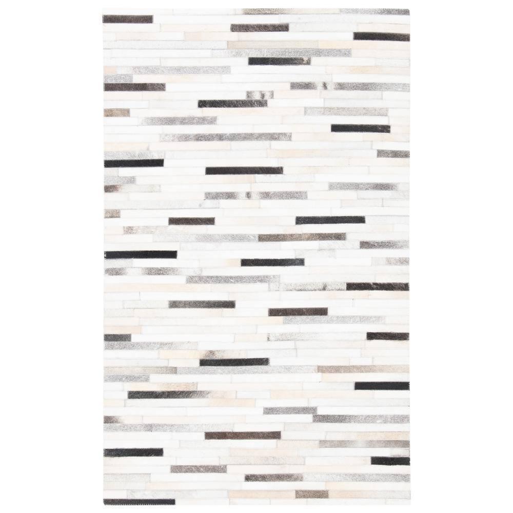 Studio Leather STL809 Hand Woven Area Rug - Ivory/Grey - 3'x5' - Safavieh.
