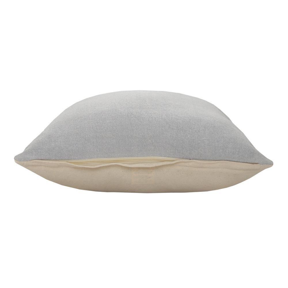 Ox Bay Tatum 20" x 20" Light Gray Solid Cotton Adult Decorative Throw Pillow