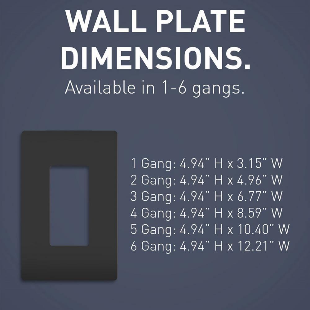 Legrand Radiant 6-Gang Decorator Rocker Screwless Wall Plate