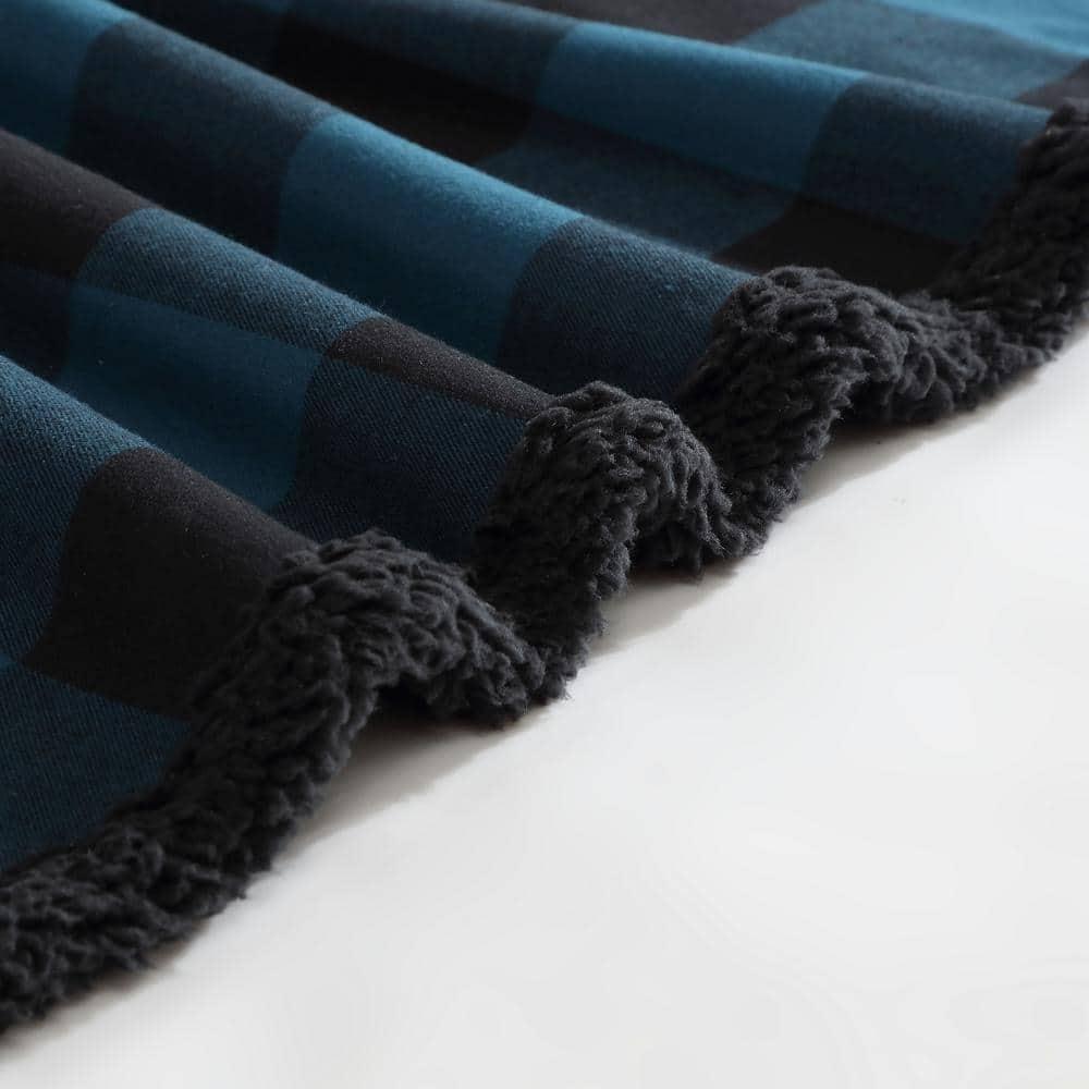 Eddie Bauer Eddie Bauer Cabin Plaid Flannel/Sherpa Throw Blanket