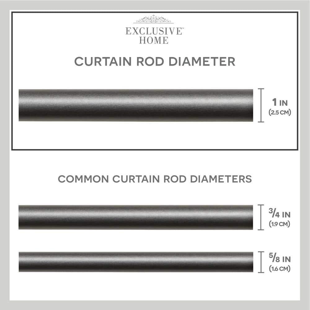 Exclusive Home Hyde Wrap Around Curtain Rod, Adjustable